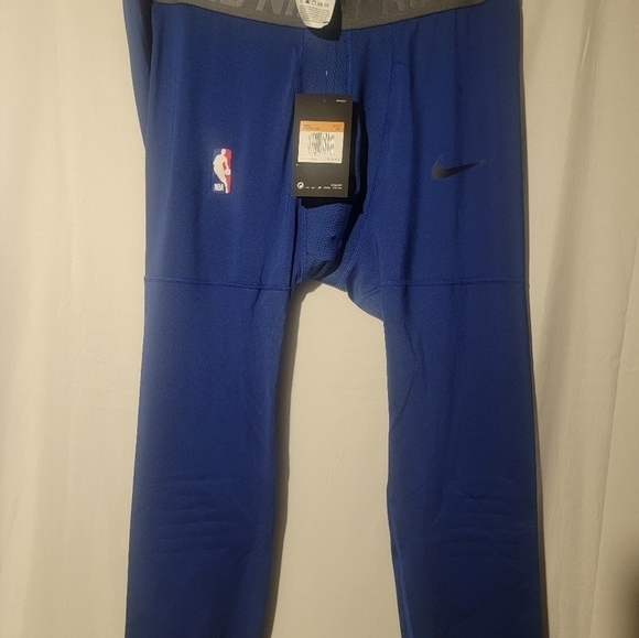 NEW Nike NBA Player Issue 3/4 Compression Tights Blue Size XXL AT9764-495 - Picture 1 of 6